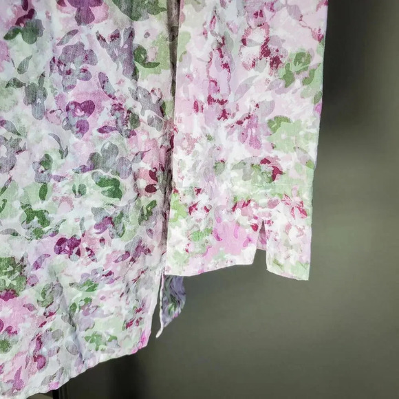 Alfred Dunner Women's Floral Button Down 3/4 Sleeve Top Size 18 - Picture 11 of 12